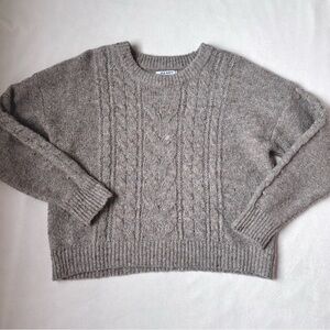 Old Navy Chunky Knit Sweater, Gray, Size Medium